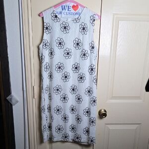 Karl Lagerfeld Black and White Floral Midi Dress